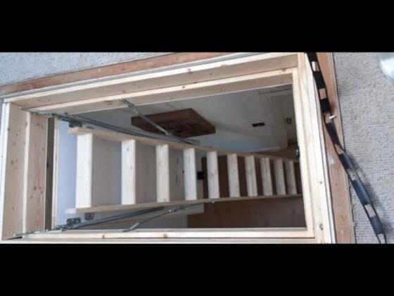 Loft ladder fitted and lowered onto the landing
