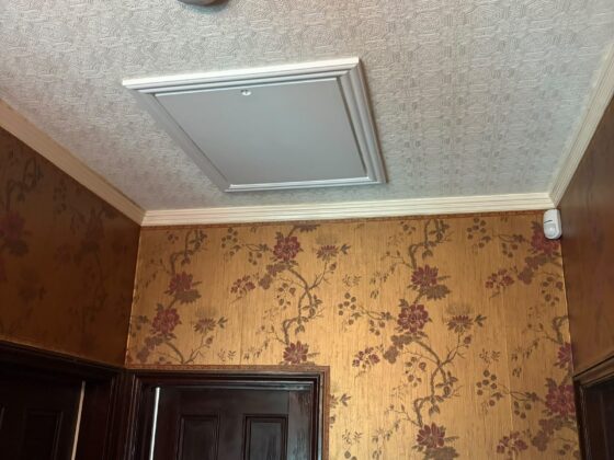 Loft ladder fitted and lowered onto the landing