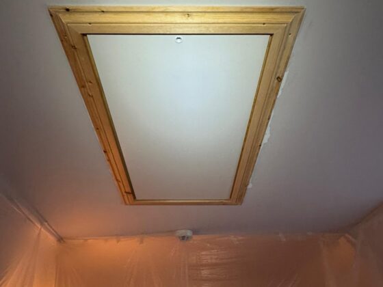 Loft ladder fitted and lowered onto the landing