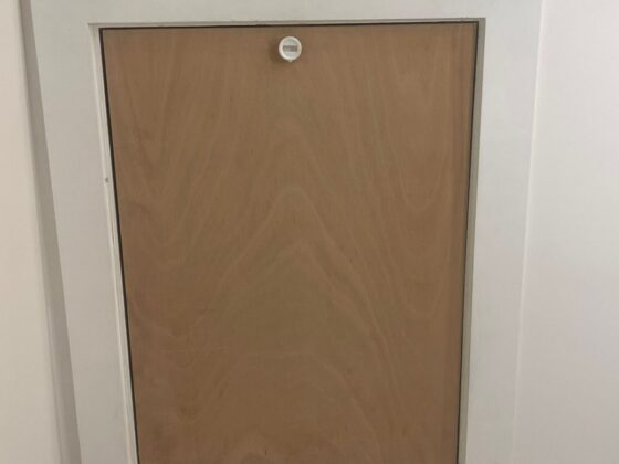 Insulated loft hatch finished flush with the ceiling